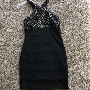 lace criss cross dress